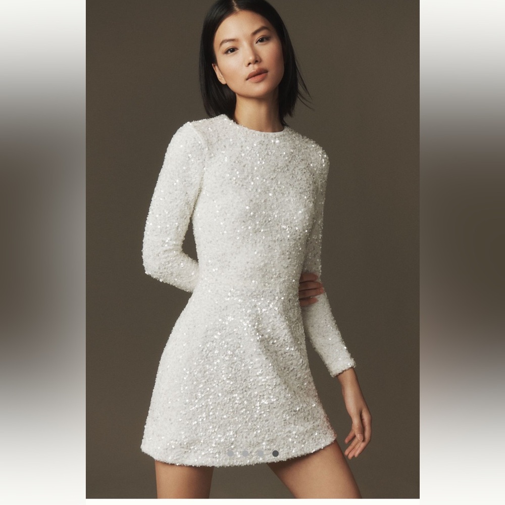 HELSI AVERY SEQUIN LONG SLEEVE MINI DRESS